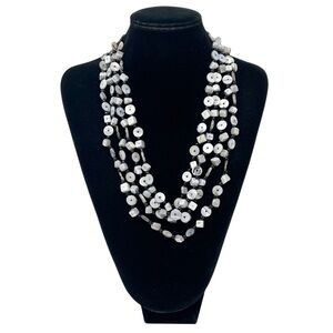 Premier Designs Multi-Strand Abalone Shell Seed Beads Necklace